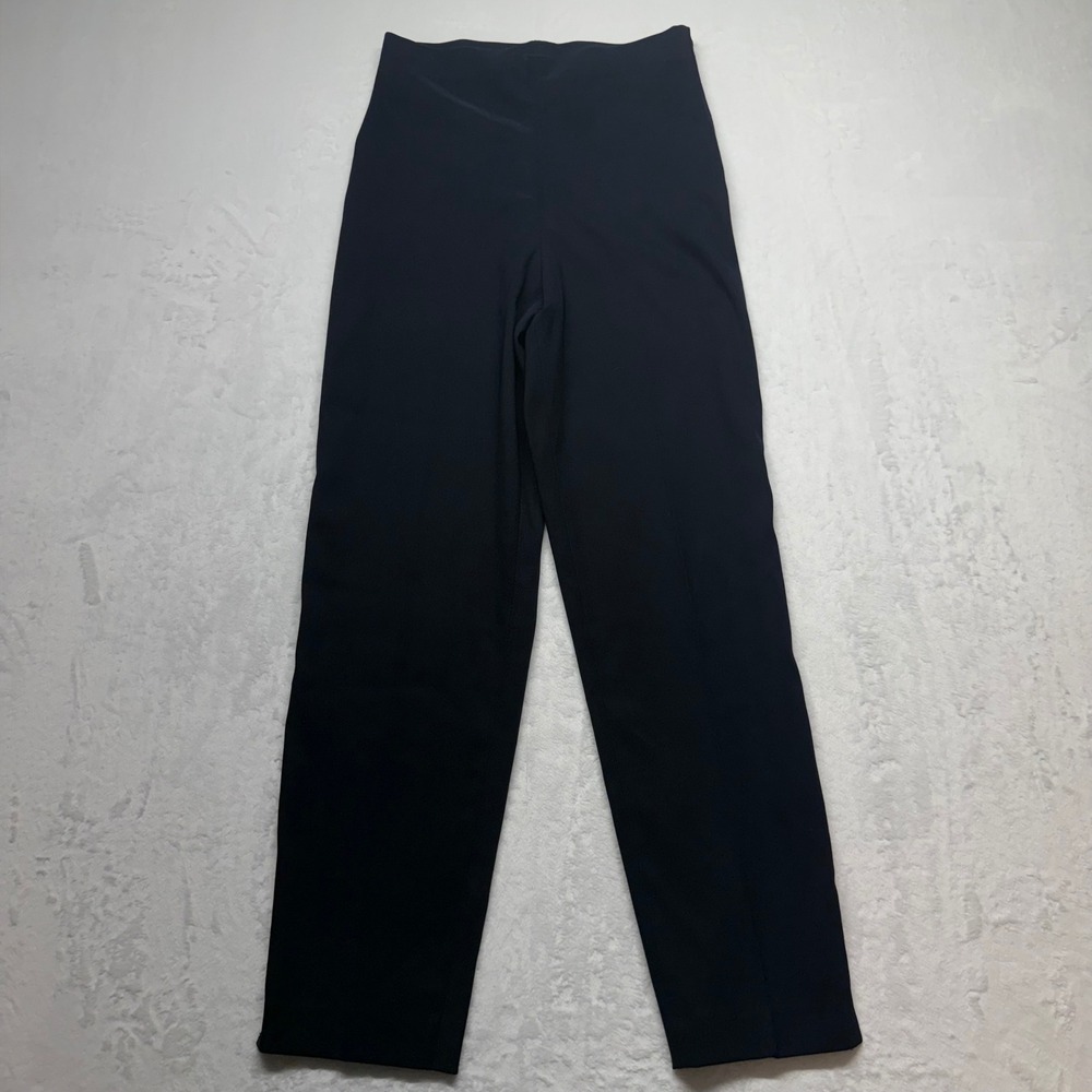 Lauren Vidal Trousers T1 Navy Blue Stretch Slim Straight Leg Made France